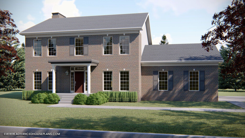 2 Story Colonial House Plan Wallace Colonial House Plans Colonial  - Colonial House Plans 2 Story