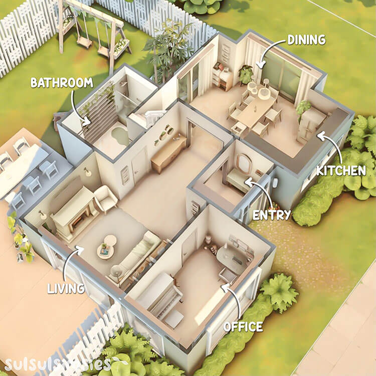 25 Sims 4 House Layouts and Floor Plans To Build Your Dream Home  - Sims 4 House Plans 2 Story