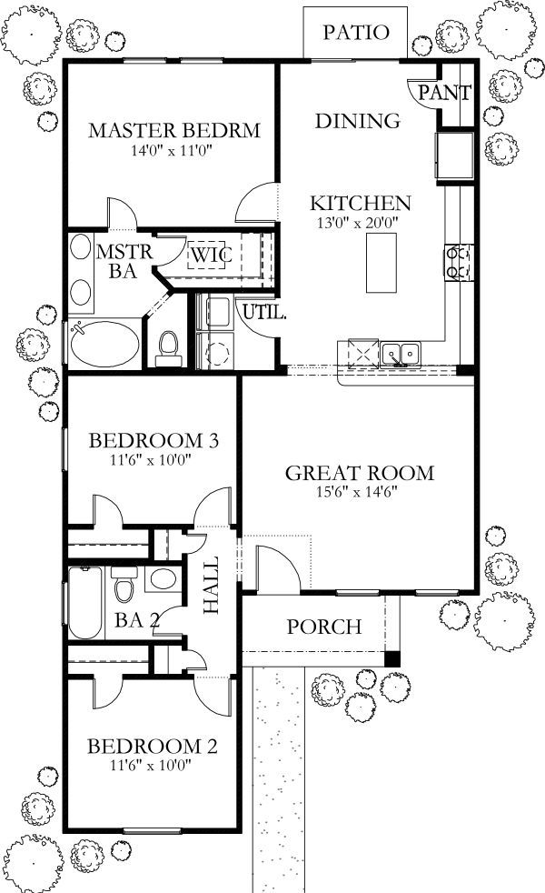 28 Floor Plan 1200 Sq Ft House Amazing Ideas  - House Plan For 1 Story 1200 With Master Suite