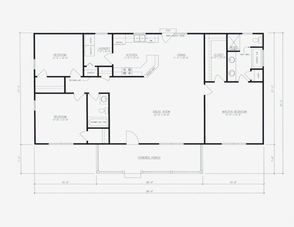 3 Bedroom 2 Bath House Plan Floor Plan Great Layout 1500 Sq Ft The  - 3 Bedroom 3 Bath 2 Story House Plans