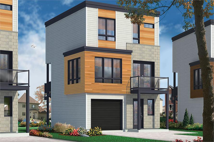 3 Story Modern House Plan 3 Bedroom 1 5 Bath 1015 Sq Ft - Three Story Modern House Plans