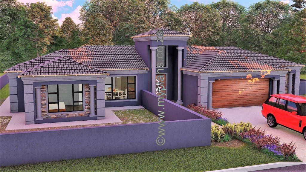 4 Bedroom House Plan MLB 081S My Building Plans South Africa Casas  - 4 Bedroom Single Story House Plans In South Africa