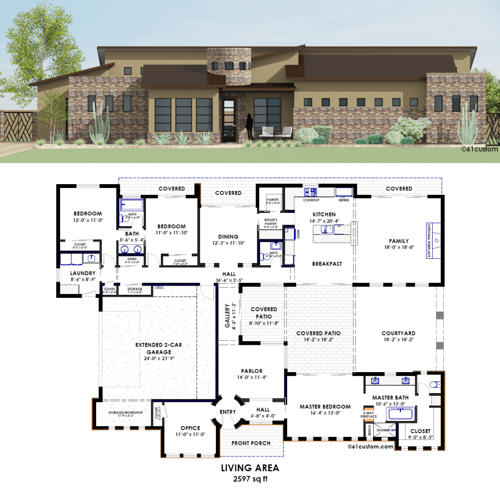 55 Modern House Plan Courtyard - One Story Courtyard House Plans