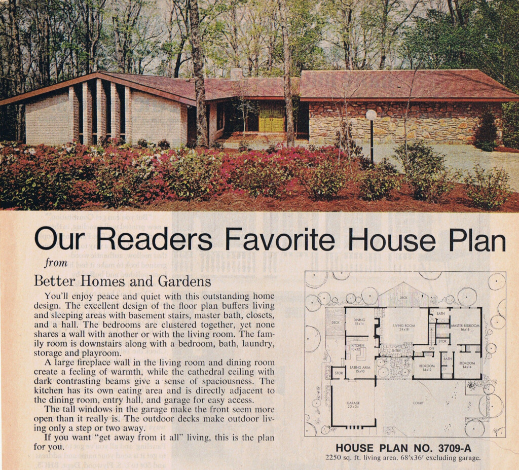 70 s Ranch House BH G 1974 Ranch House Floor Plans Mid Century  - 70S 1 Story House Plans