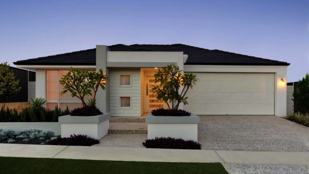 A Modern Single Story Brick House Plan For A Narrow Lot The Dune House - Single Story Brick House Plans