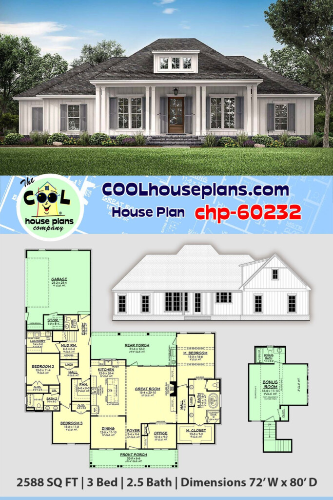 Acadian Style One Story House Plans Homeplan cloud - Acadian Style House Plans 1 Story