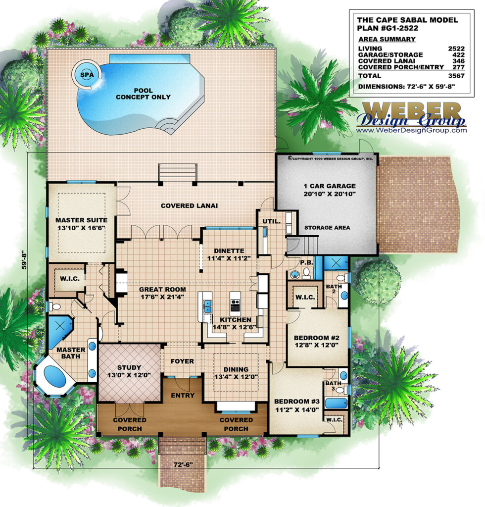 Caribbean House Plans Tropical Island Style Beach Home Floor Plans - One Story Caribbean House Plans