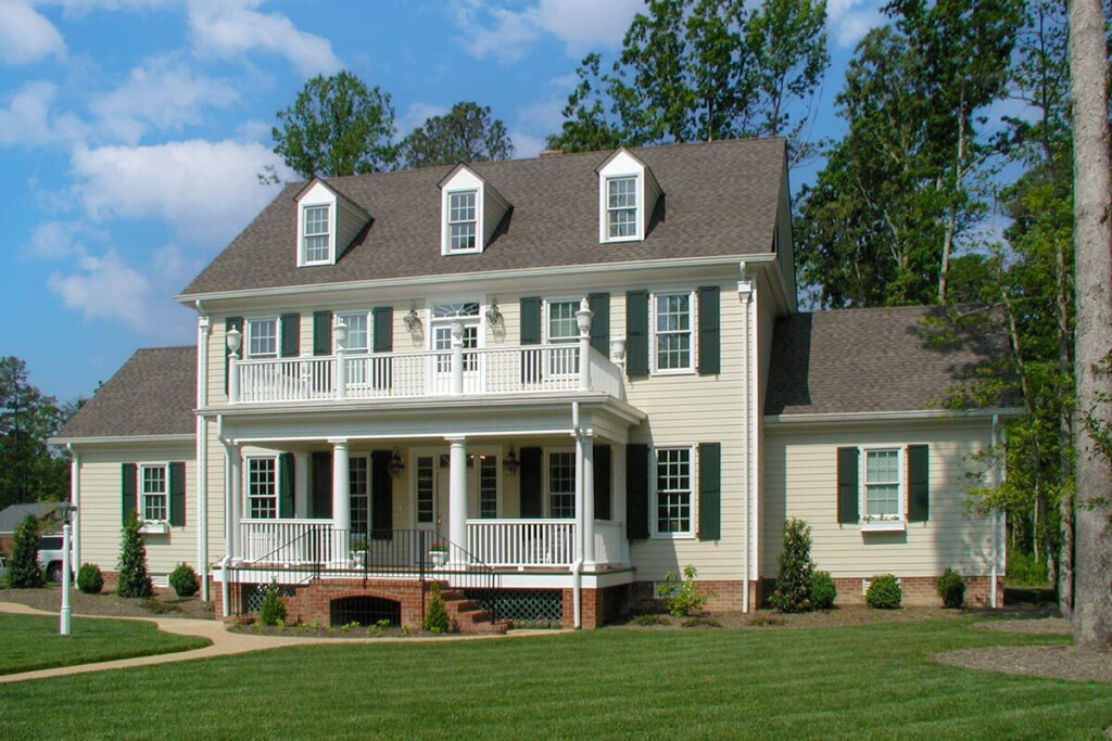 Colonial House Plans Architectural Designs - 1.5 Story Colonial House Plans