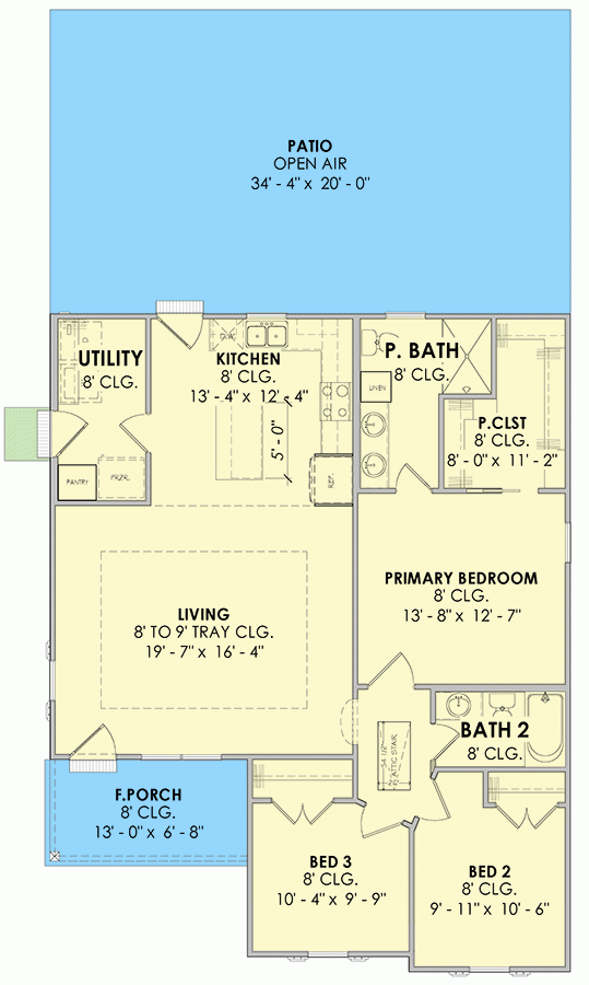 Country Home Plan With Corner Porch 1298 Sq Ft 185000PHD  - 2 Story House Plans With Corner Porch