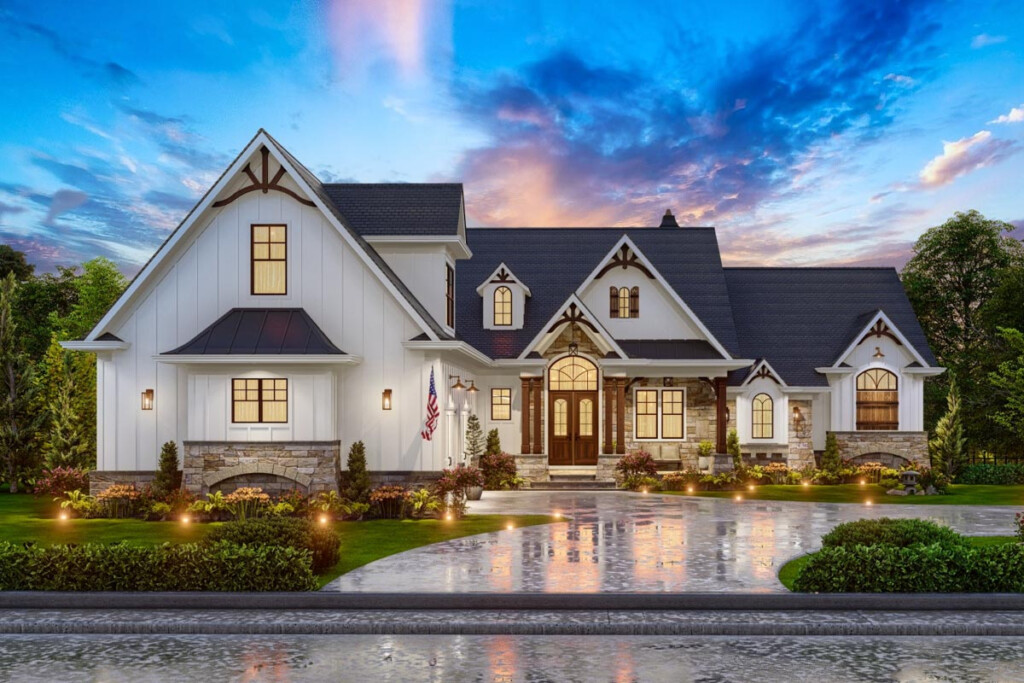 Craftsman Lake House Plan With Walkout Basement 2845 Sq Ft 25797GE  - 2 Story Lakefront House Plans