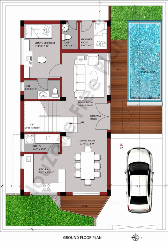 Duplex House Plans In 200 Sq Yards East Facing Beautiful Ground Floor  - 200 Sq Ft House Plans 2 Story