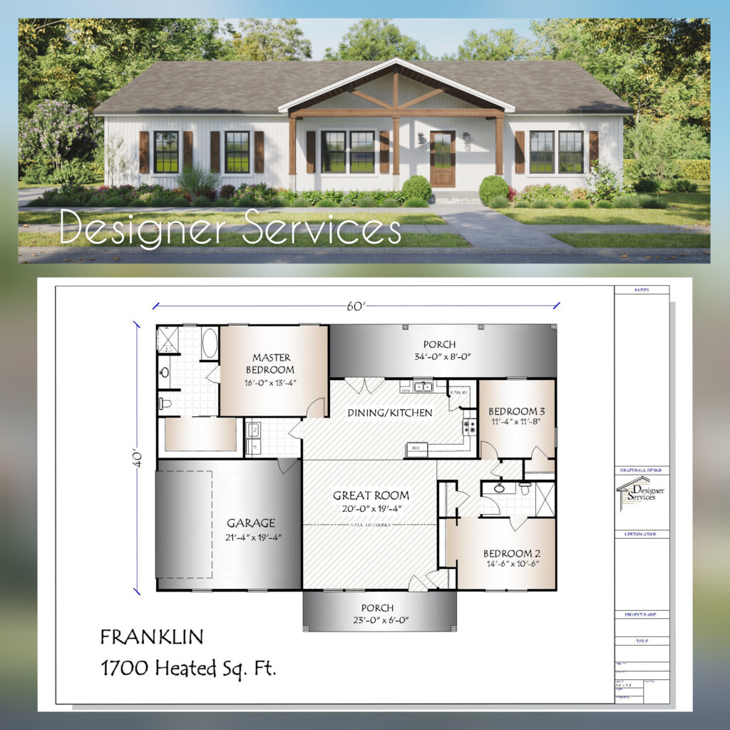 Franklin House Plan 1700 Square Feet Etsy - 1700 Sq Ft 2 Story House Plans