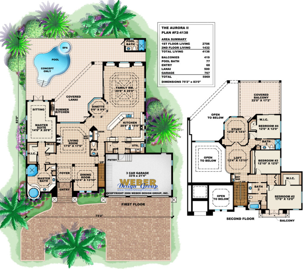 House Plans With Pools Luxury Home Floor Plans With Swimming Pools - 2 Story House Plans With Pool