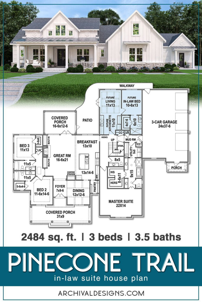 House Plans With Separate Apartment Aspects Of Home Business - Single Story House Plans With Inlaw Apartment Separate Entrance Free