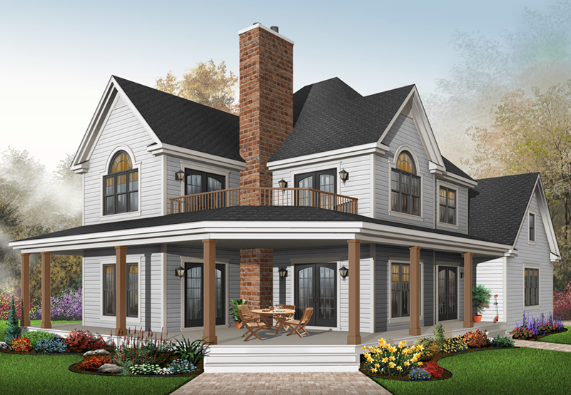 Laurel Hill Country Farmhouse Plan 032D 0702 Shop House Plans And More - 2 Story Country House Plans With Basement