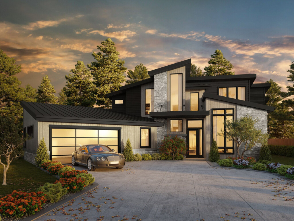 Meteor Shower Two Story Modern House Plan By Mark Stewart - 3 Modern House Plans Two Story