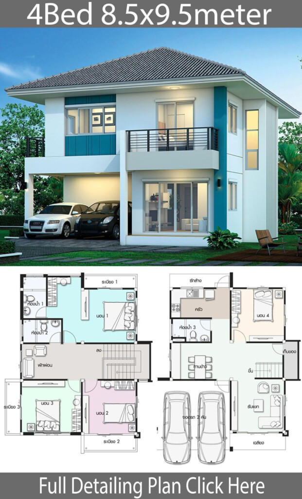 Modern 2 Storey House Plan - House Plan Double Story