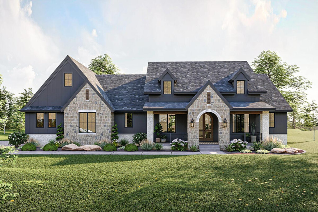 Modern Cottage With Under 2600 Square Feet Giving You One Level Living  - 1 Story 2600 Sq Ft House Plans