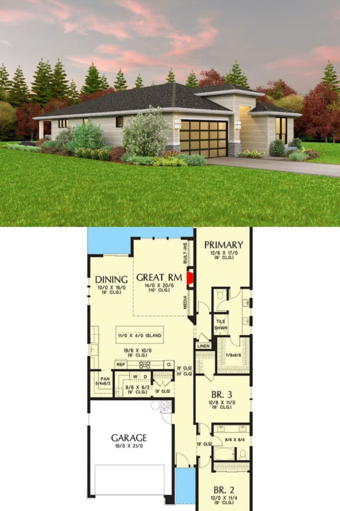 Modern Narrow House Plans For Maximum Use Of Limited Space House Plans - Single Story Narrow House Plans
