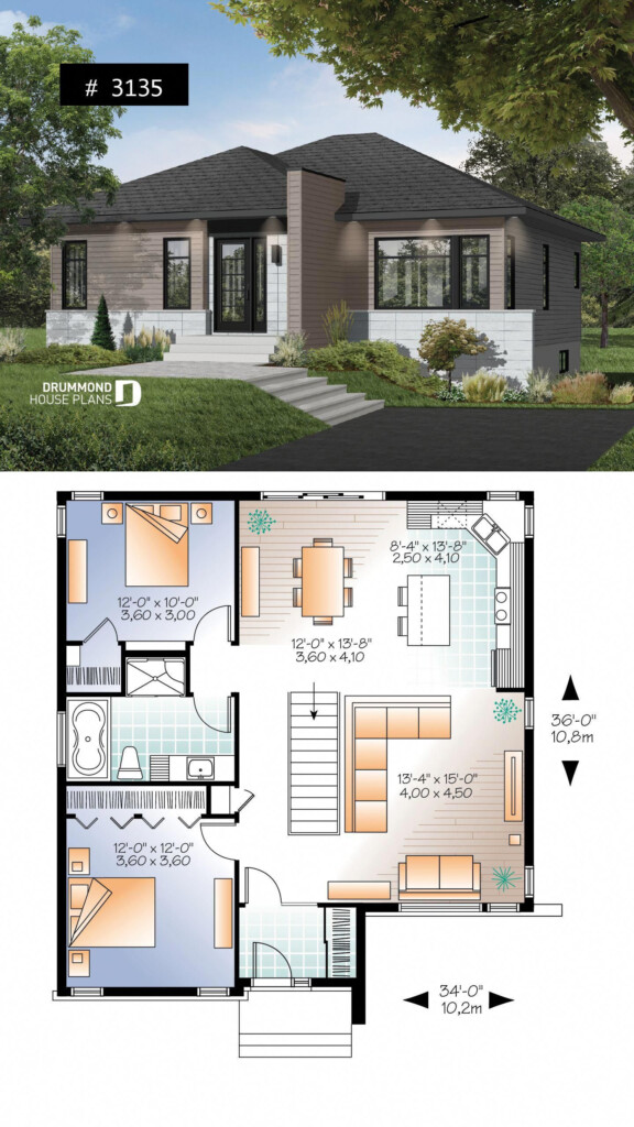 Modern Two Bedroom House Plans For A Stylish Home House Plans - One Story Two Bedroom House Plans