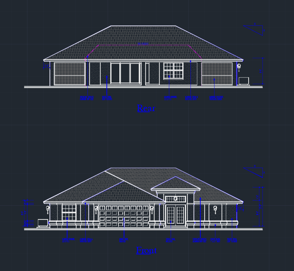 One Storey 3600 Sq Ft House W Shop Plan Designs CAD - 3600 Sq Ft 1 Story House Plans