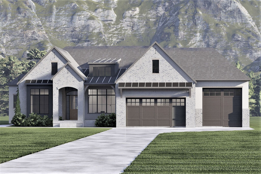 One Story 2600 Square Foot Transitional Home Plan With Optional Lower  - 1 Story 2600 Sq Ft House Plans