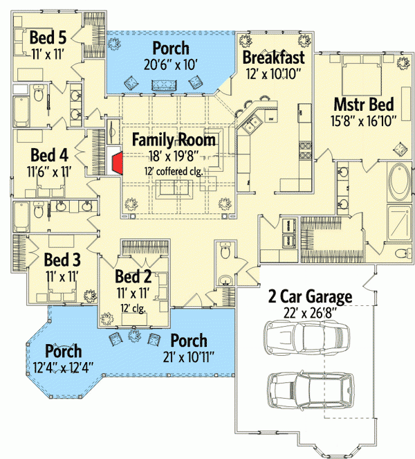 One Story Victorian House Plan 86271HH Architectural Designs  - One Story Victorian Style House Plans