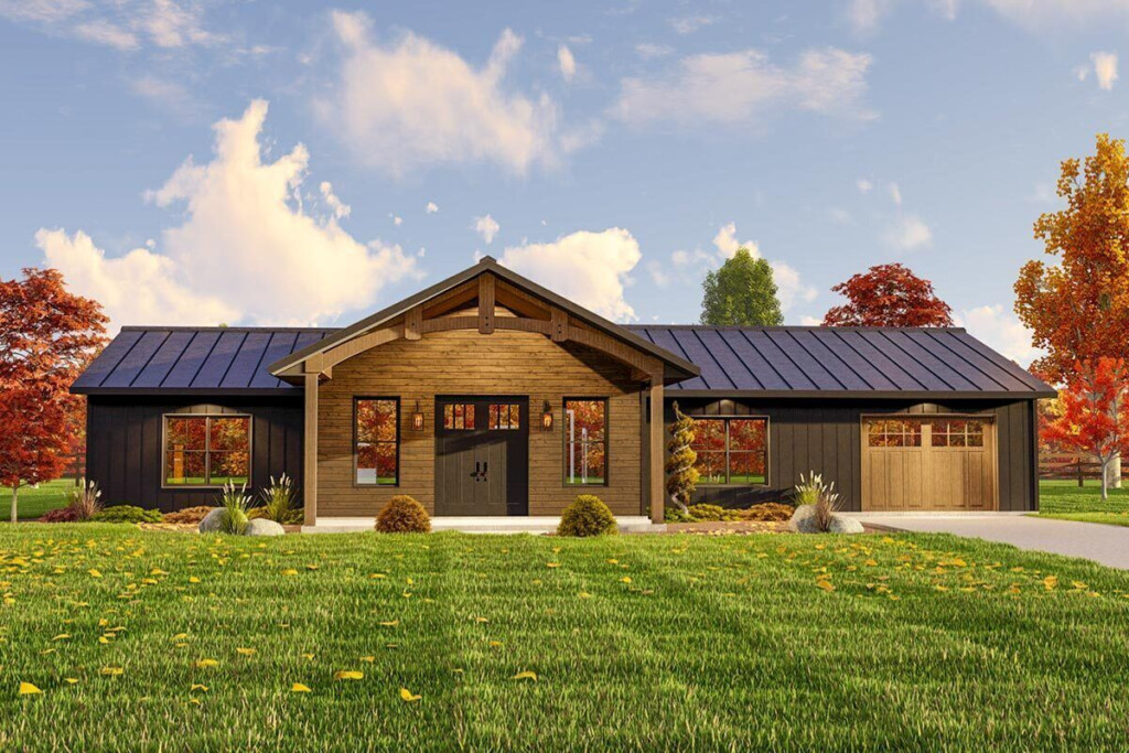 Plan 135221gra 2 Bed 1700 Square Foot Rustic One Story House Plan With  - 1700 Sq Ft 2 Story House Plans