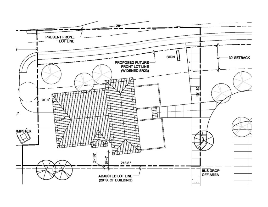 Residential Site Plan Template - 11 2 Story House Side Plan