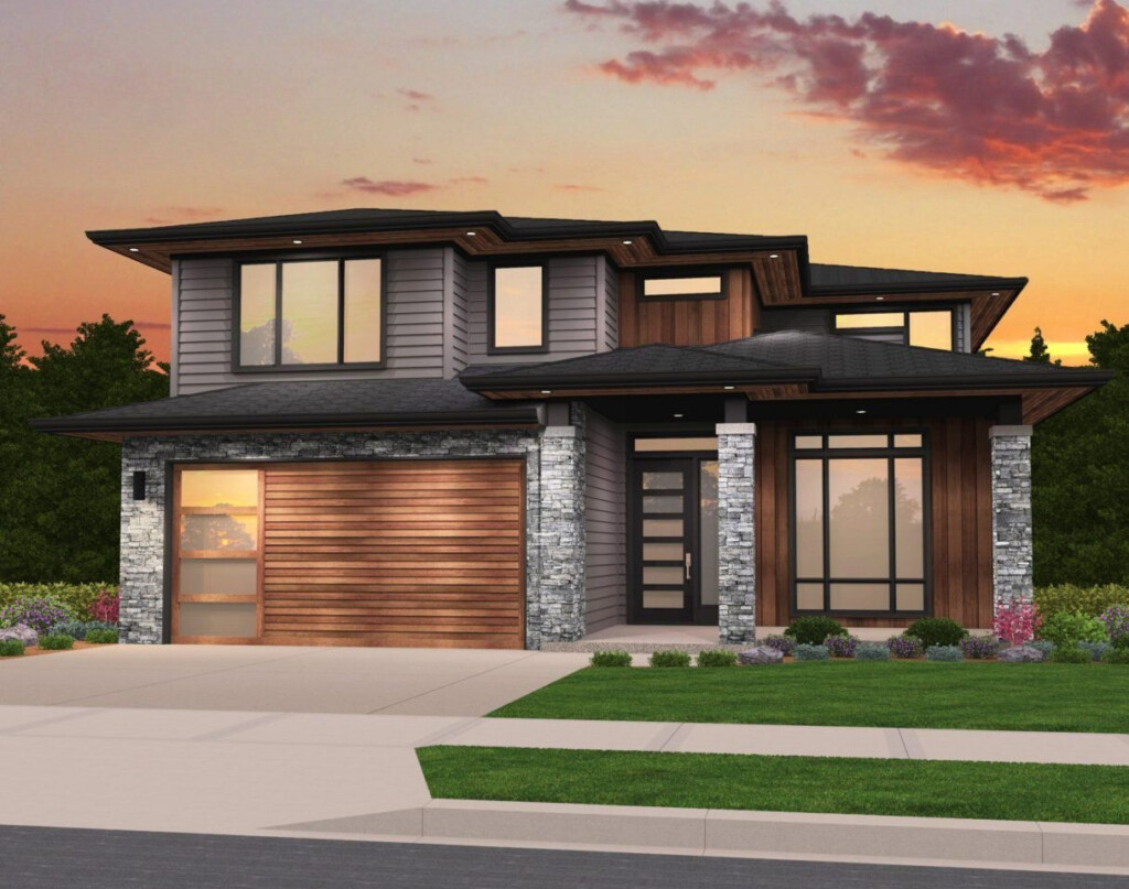 Rosy House Plan Modern Two Story House Plan By Mark Stewart Prairie  - 3 Modern House Plans Two Story