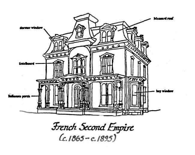 Second Empire Style House Plans Printable Templates Free - 3 Story House Plans Second Empire French