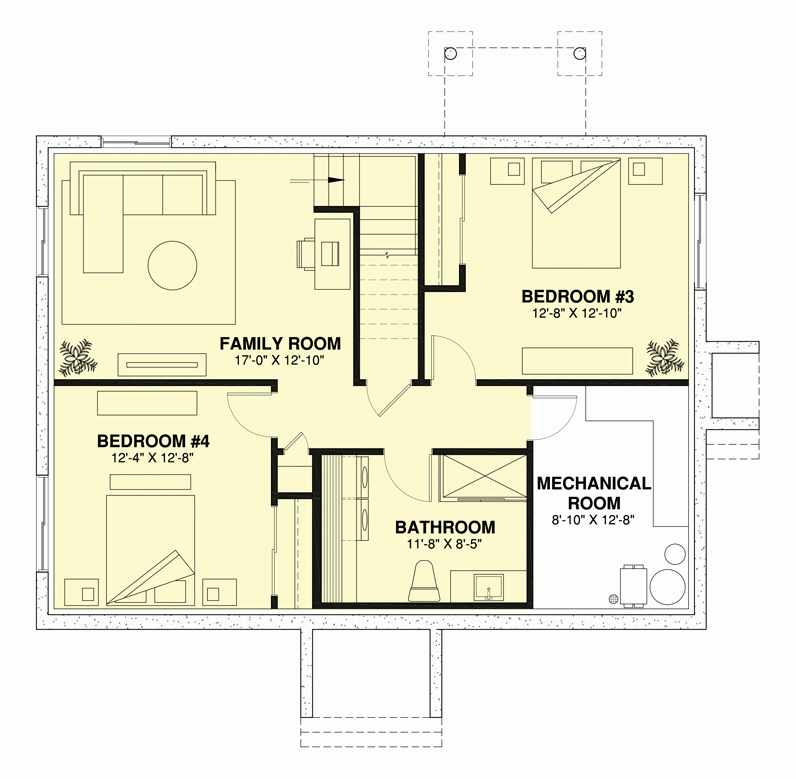 Simple 2 Bedroom House Plan 21271DR Architectural Designs House Plans - 1 Story 2 Bedroom Basement House Plans