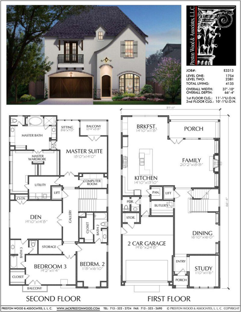 Single Family Two Story Custom Home Plans Residential Development Des  - 2Family House Plans Single Story