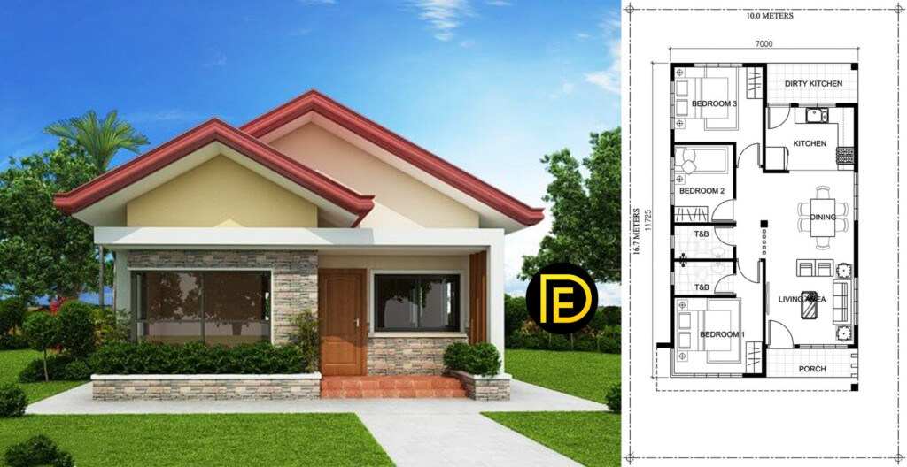 Single Storey House Plan - 3 Bedroom House Plans Single Story