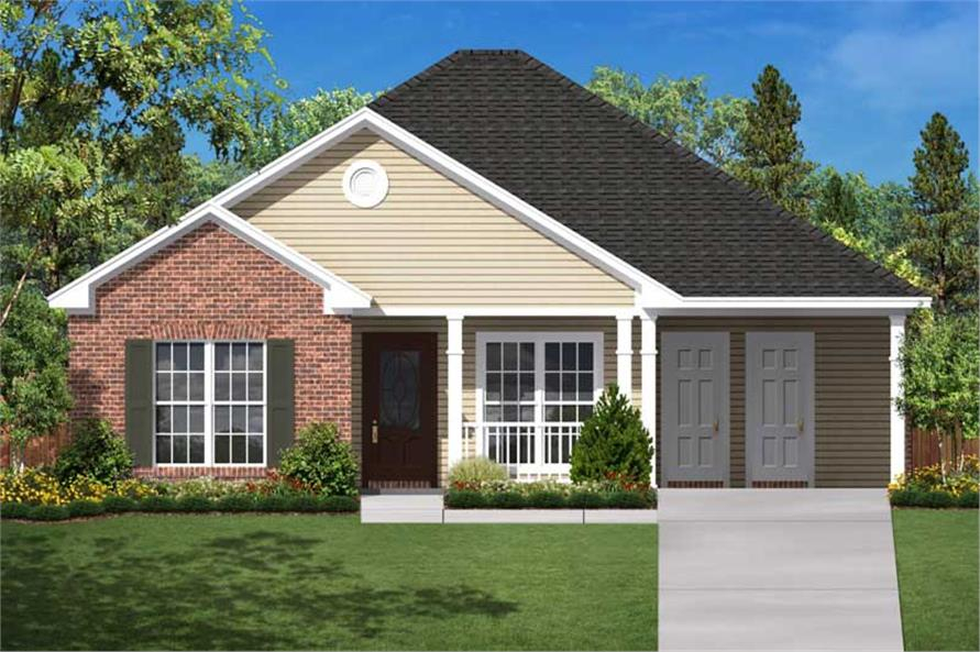 Small Traditional 1200 Sq Ft House Plan 3 Bed 2 Bath 142 1004 - 1200 Square Feet House Plans Two Story