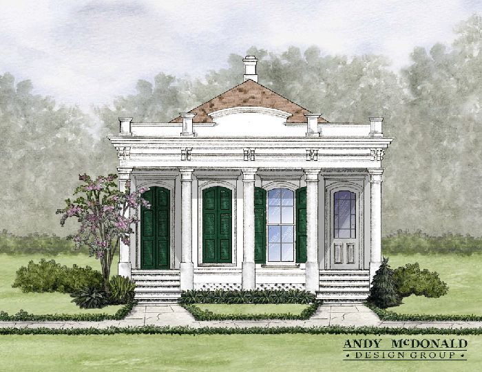 Southern Greek Revival Home Plans - Greek Revival House Plans One Story