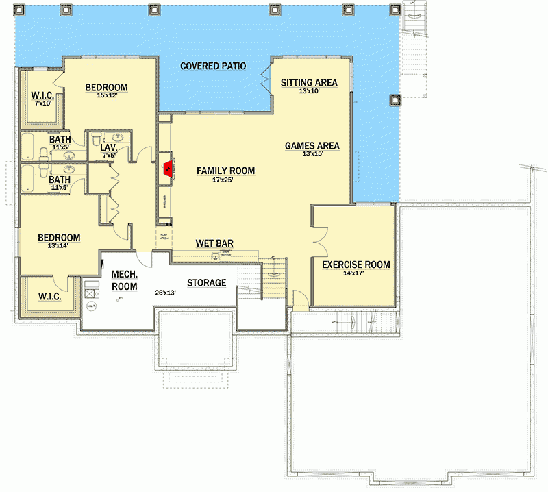 Spacious One Story Home With Finished Lower Level 81705AB  - Spacious One Story House Plans