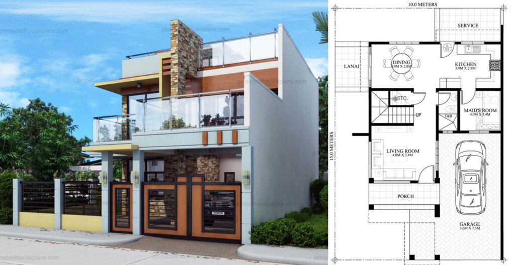 Splendid Modern Double Storey House Plan Engineering Discoveries - House Plan Double Story