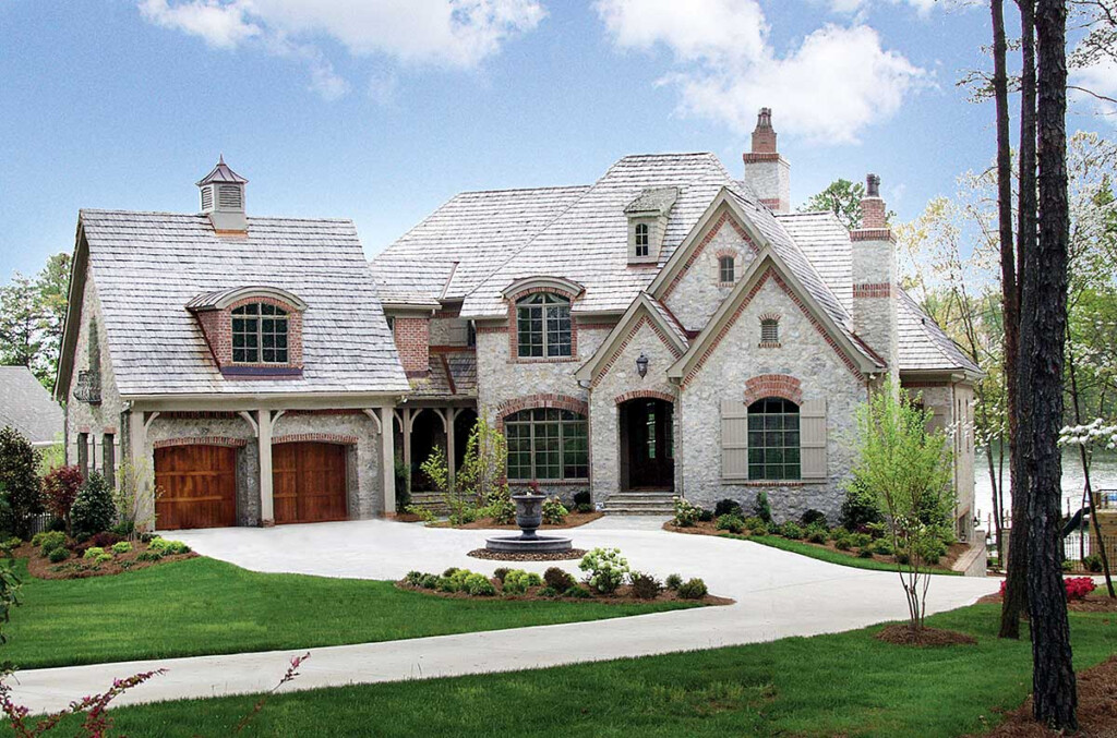 Stone And Brick French Country Home Plan 17528LV Architectural  - Two Story Stone House Plans