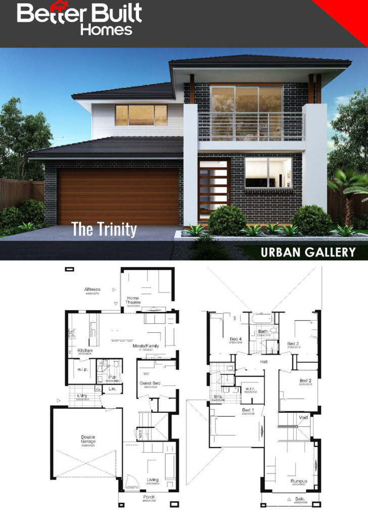 The Trinity Double Storey House Design 291 61 Sq m 10 35m X 19 34m  - House Plan Double Story