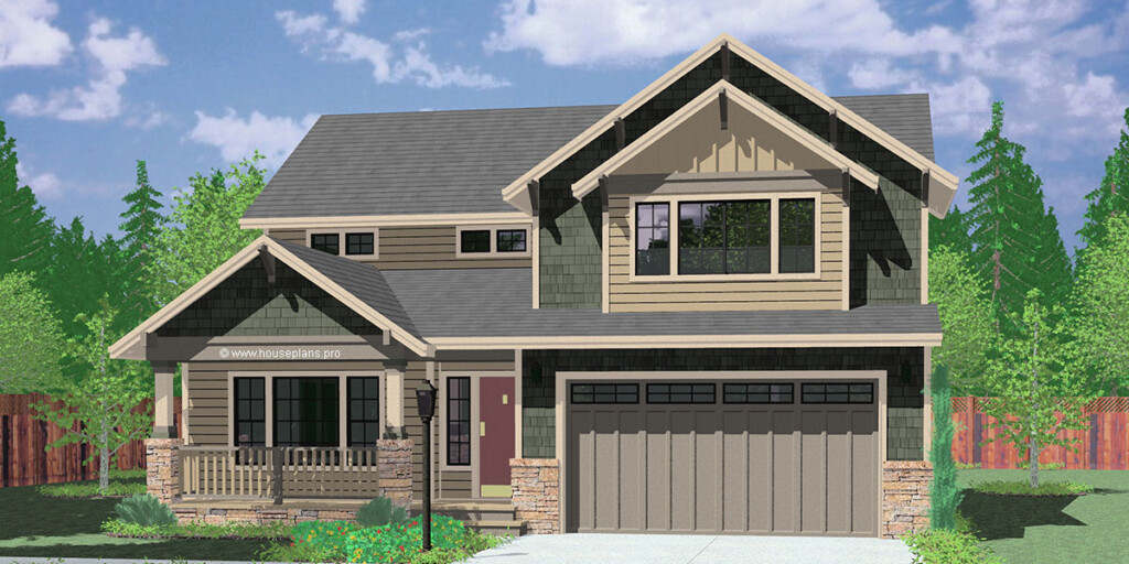 Two Story Craftsman Plan With 4 Bedrooms 40 Ft Wide X 40 Ft Deep - 40X40 Two Story House Plans