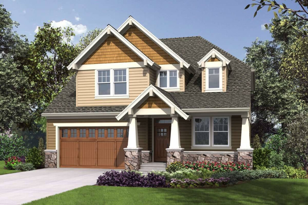 Two Story Craftsman Style W Daylight Basement House Plan 5529 5529 - 2 Story With Basement House Plans