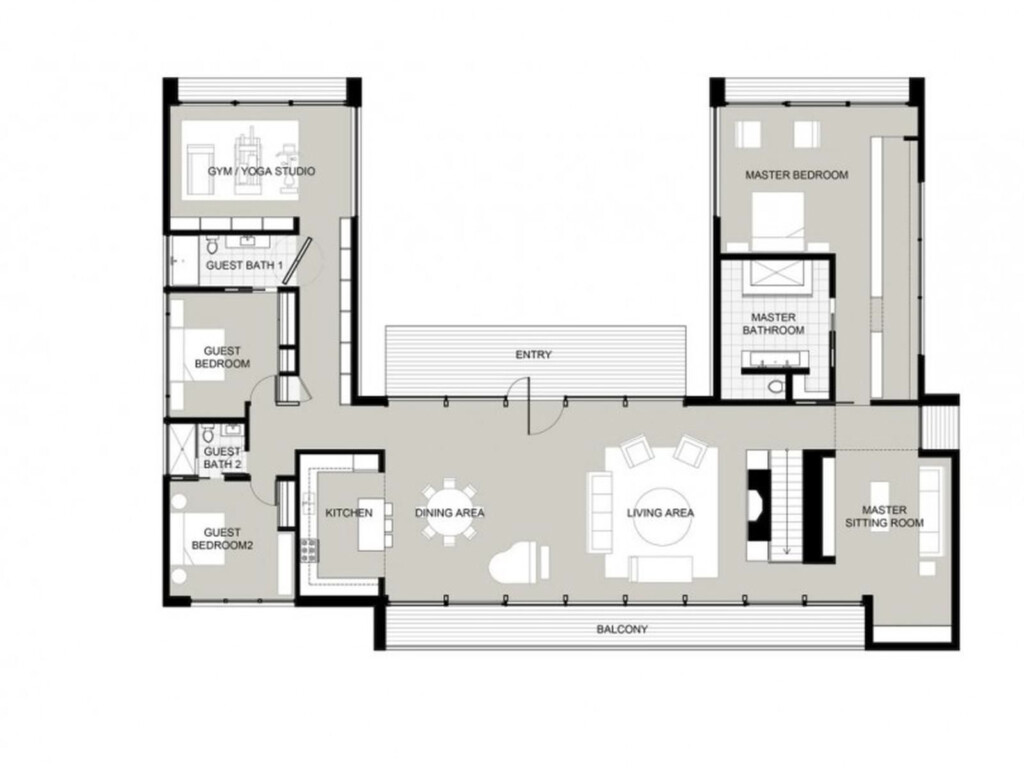 U Shaped House Floor Plans Dazzling Design Inspiration 16 Ideas Modern  - U Shaped Double Story House Plans