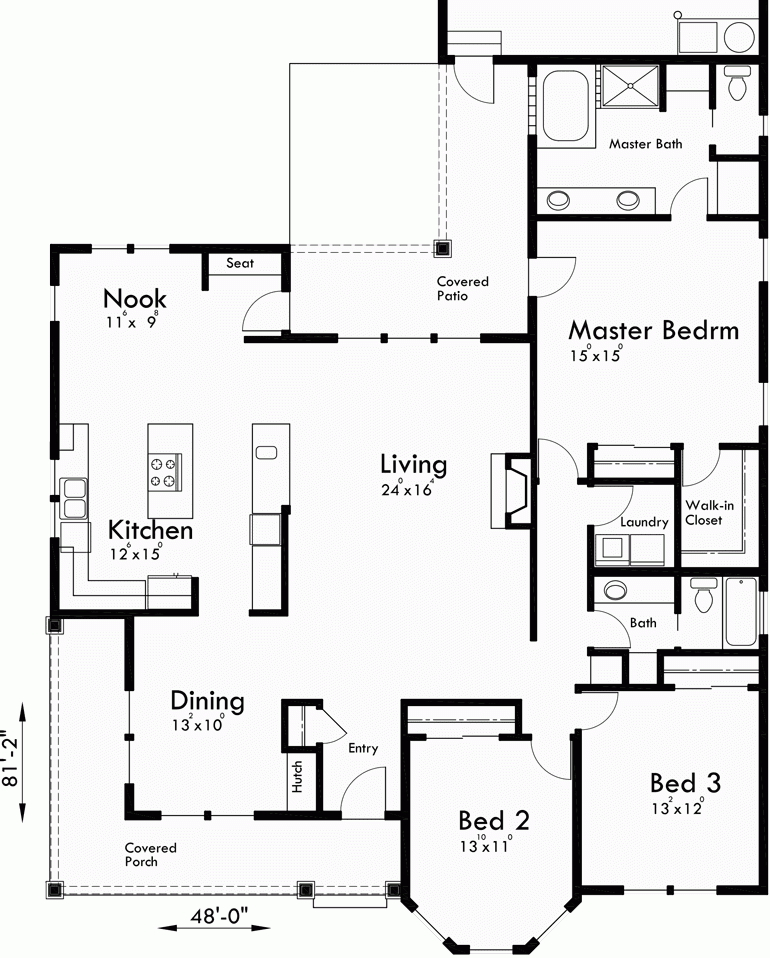 Victorian House Plans One Story House Plans House Plans 10153 - One Story Victorian Style House Plans